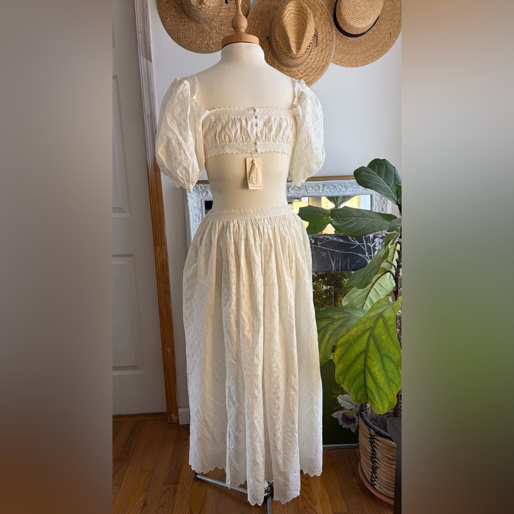 DÔEN Ravenna Dress in Salt - NWT - Size Medium cottagecore spring summer - Picture 3 of 12